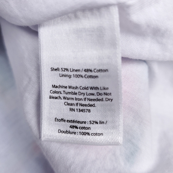 Vineyard Vines Blue Pink White Plaid Linen Blend Girls Pocketed Lined Dr… - Picture 4 of 12